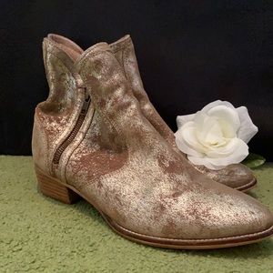 Head over heels gold dusted booties